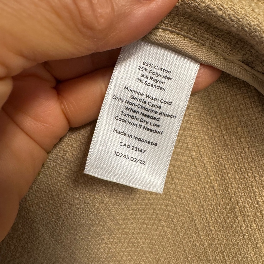 New - Talbot Beige Cotton Blend shacket - Picture 6 of 7